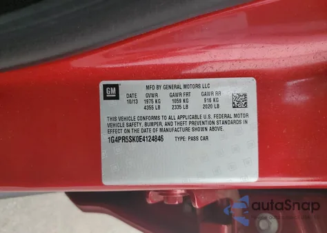 2014 Buick Verano Convenience from USA, damaged, VIN 1G4PR5SK0E4124846